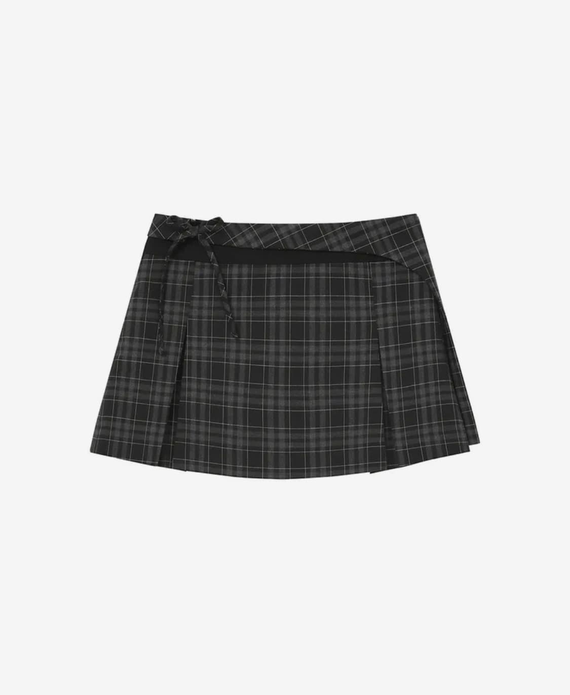 미세키서울 포켓 레이어드 체크 스커트 상품이미지2