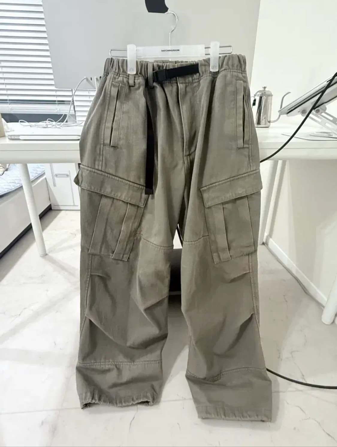 해칭룸 밀 팬츠 워시드 올리브- 2 size 상품이미지2