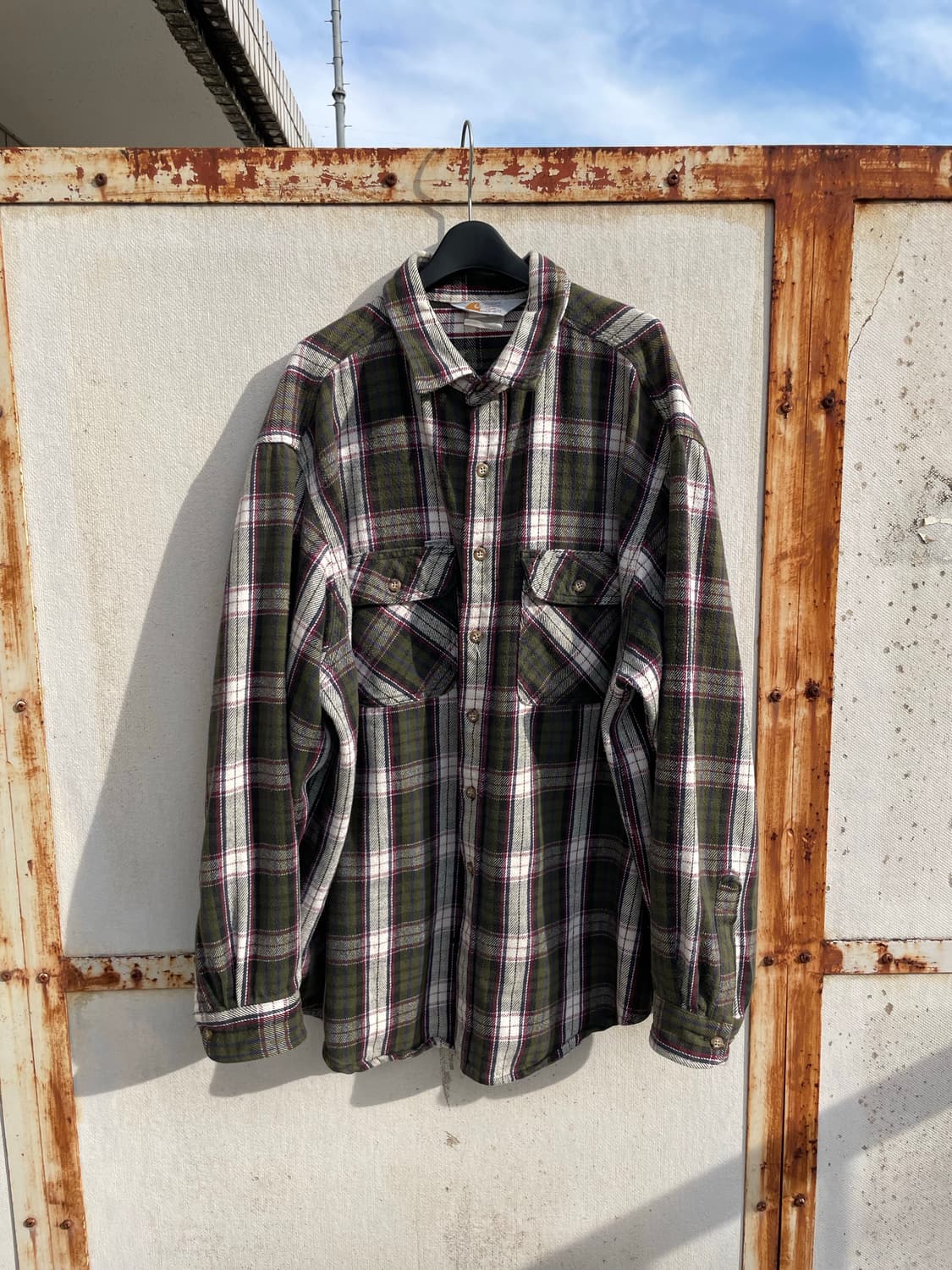 90s 칼하트 헤비웨이트 플란넬 셔츠 상품이미지1