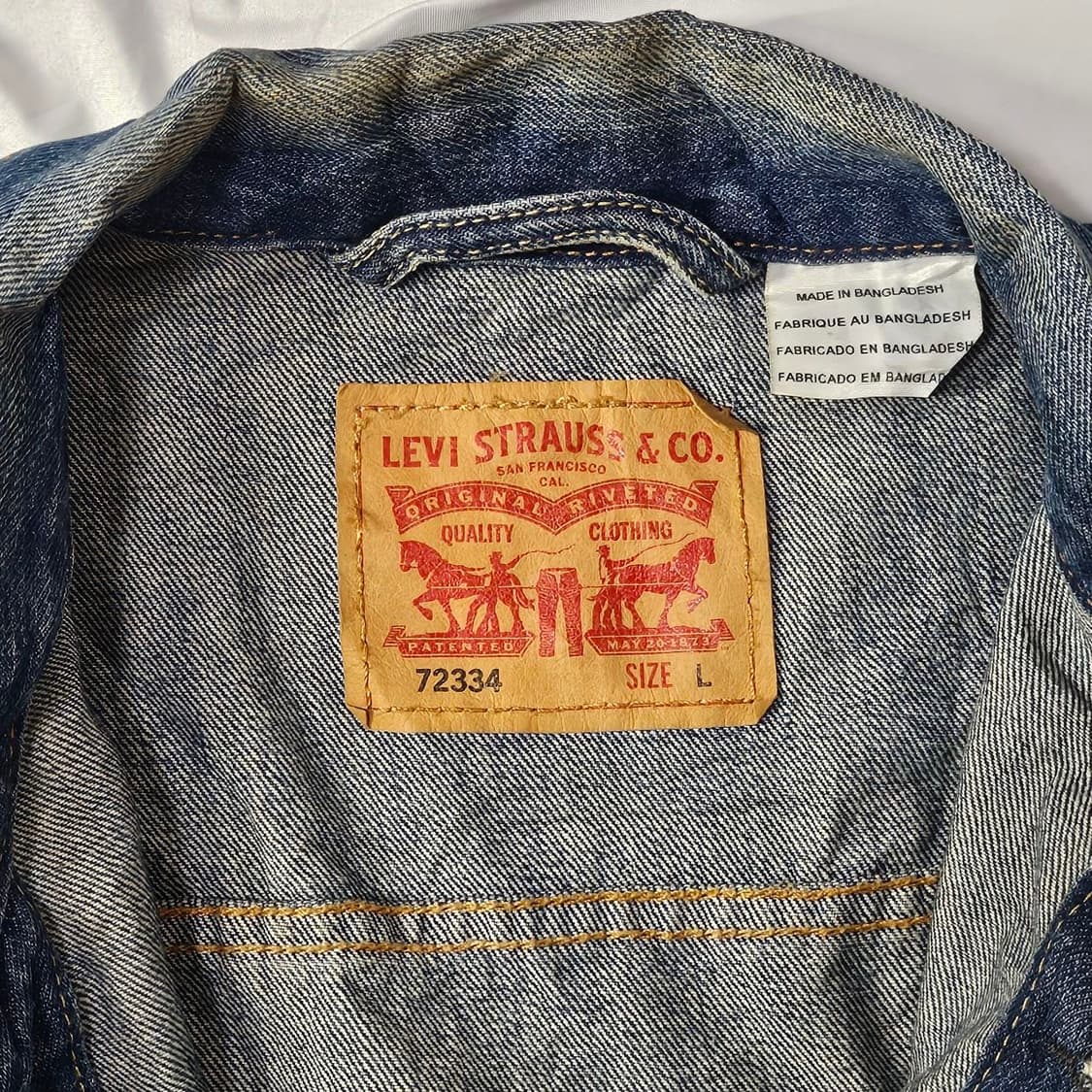 00’s Levi’s 리바이스 데님 워싱 자켓 L015 상품이미지5