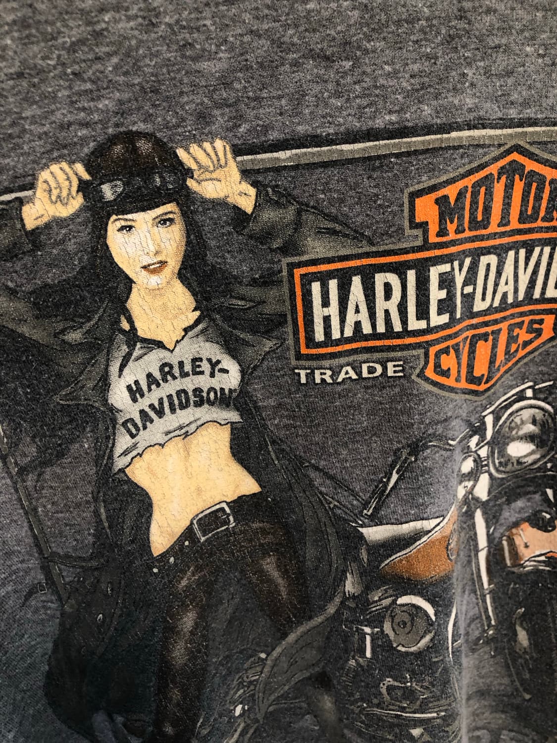 HARLEY DAVIDSON 테토걸 프린팅 박시 티셔츠 상품이미지8