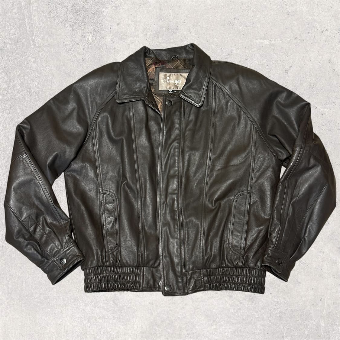 쿠거 인터네셔널 리얼레더 봄버 자켓 DARK BROWN M 상품이미지1