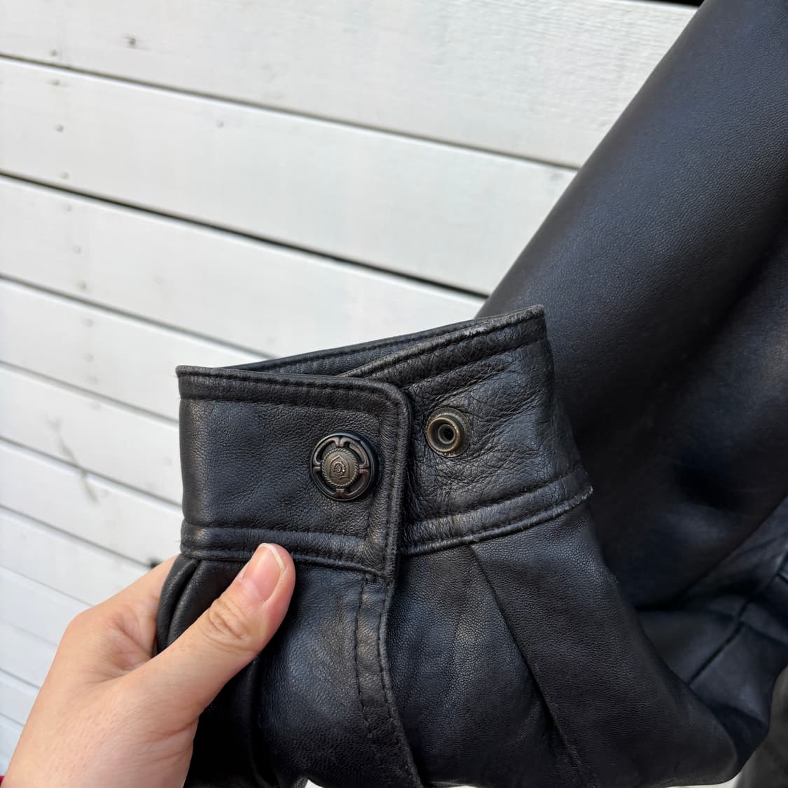 Vintage 빈티지 레더 가죽 카코트 자켓 상품이미지9