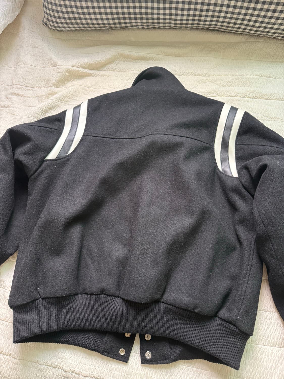 스투시 80 울 바시티 자켓 블랙 상품이미지5