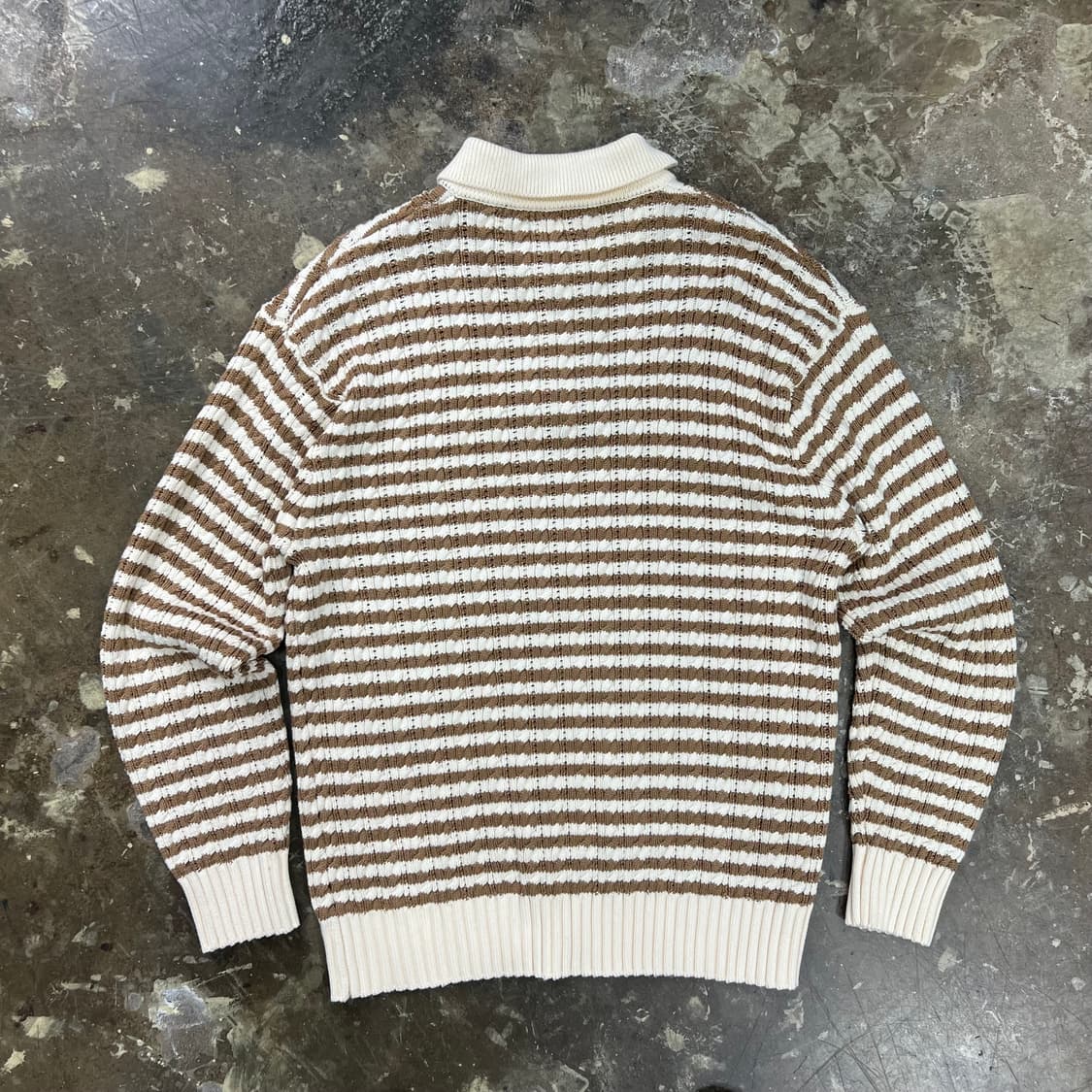M) ZARA 자라 스트라이프 카라 니트 스웨터 상품이미지5