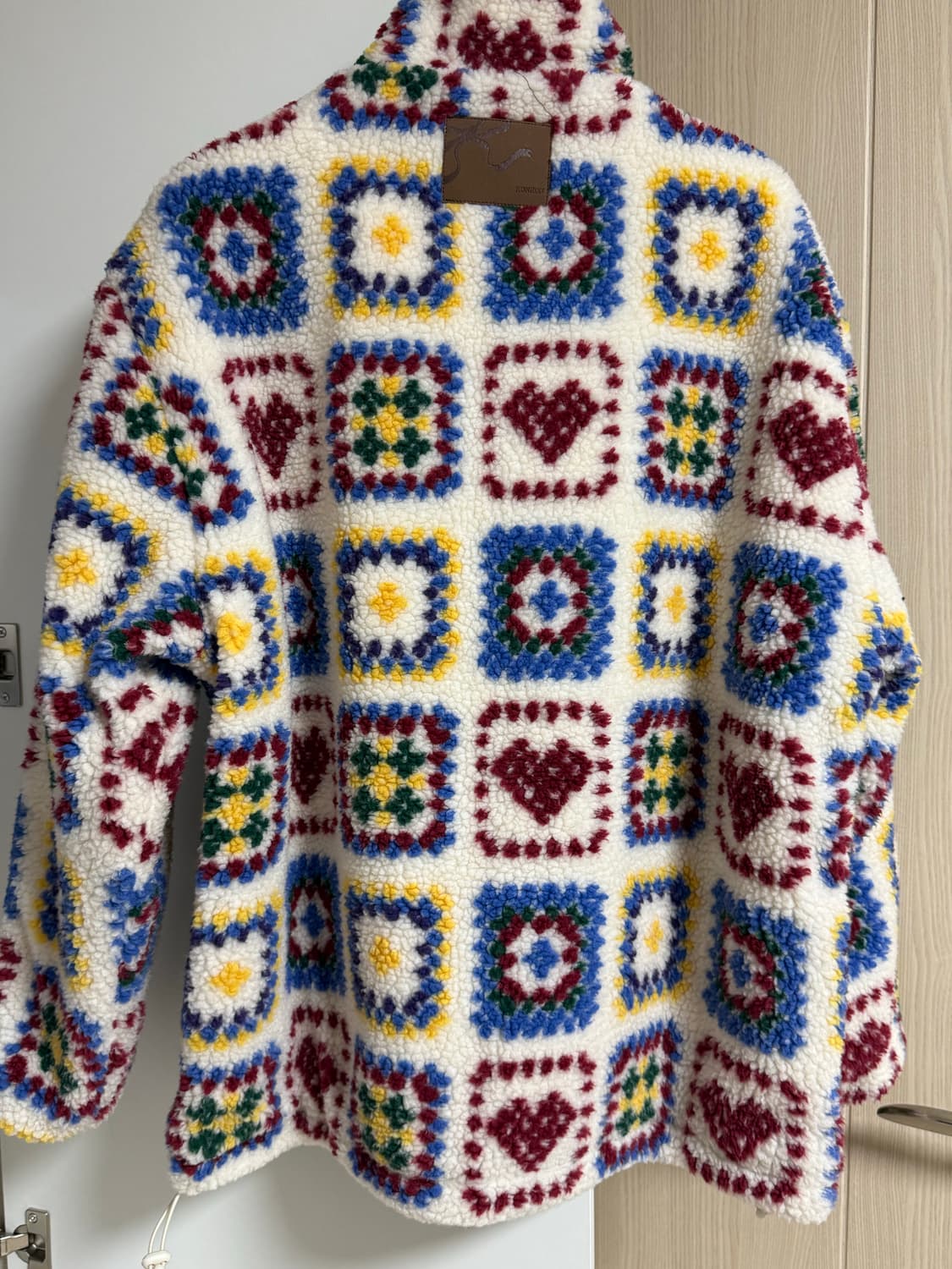 론론 하트 크로셰 패턴 후리스 상품이미지7