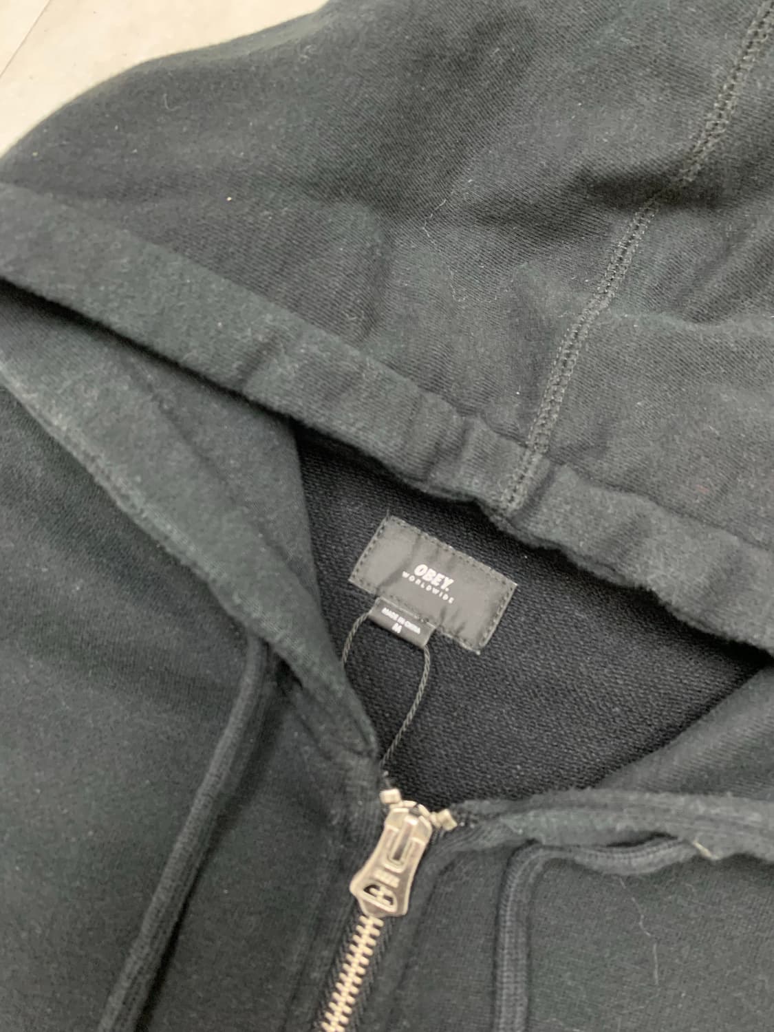 오베이 블랙 후드집업 #393 상품이미지4