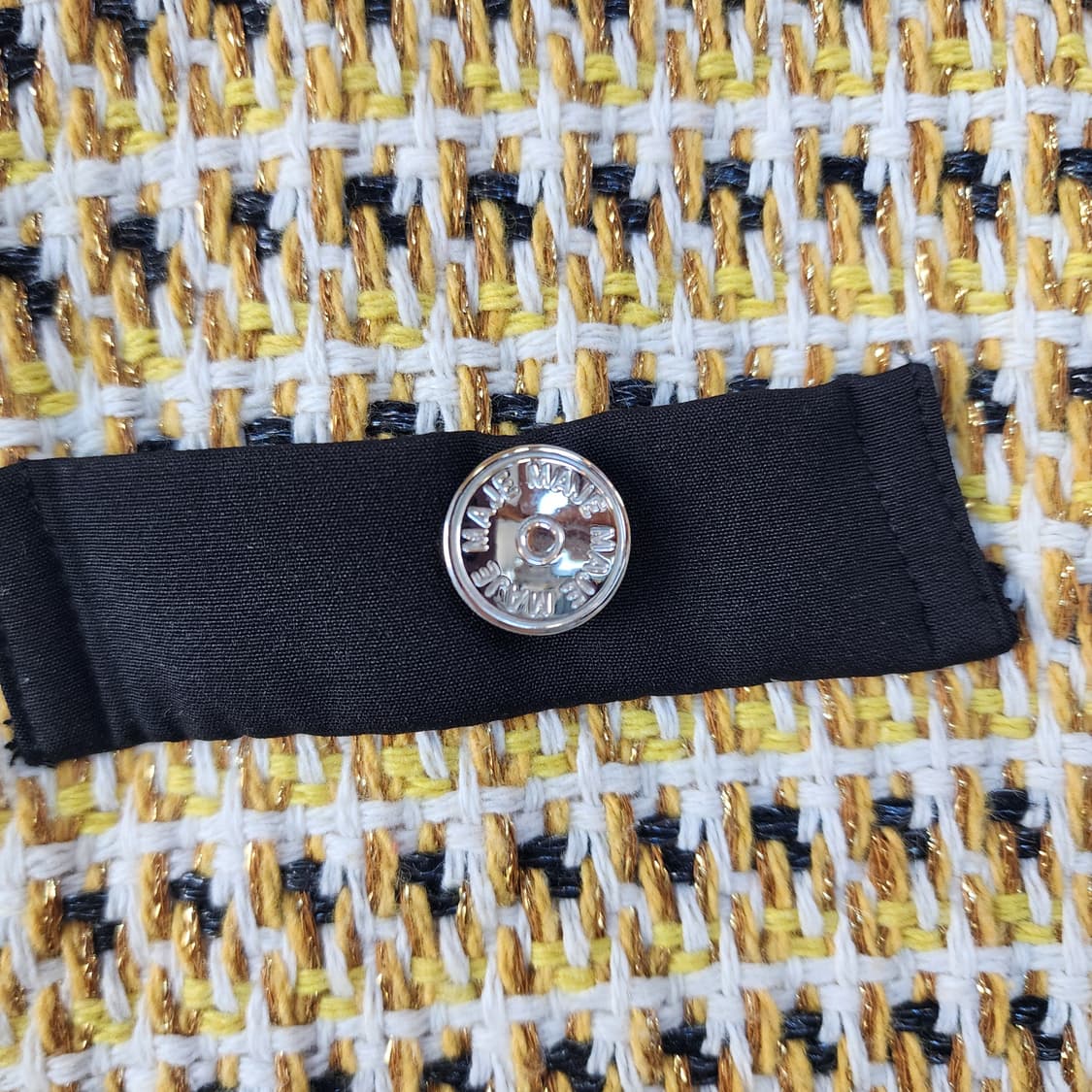 마쥬 트위드 블랙 배색 여성 가디건 상품이미지2