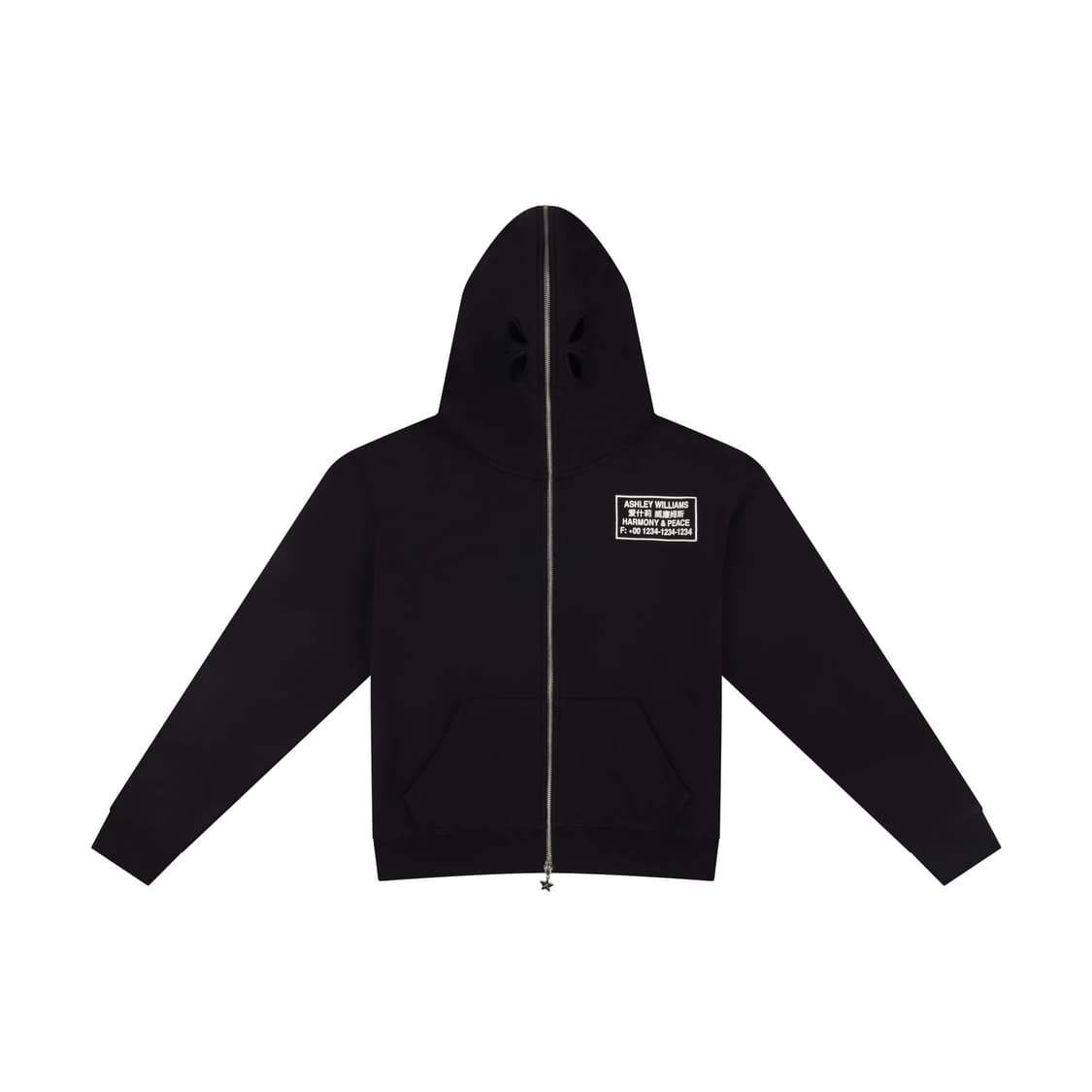 (S,M,L) 애슐리 윌리엄스 하모니&피스 버터플라이 후드 블랙 상품이미지2