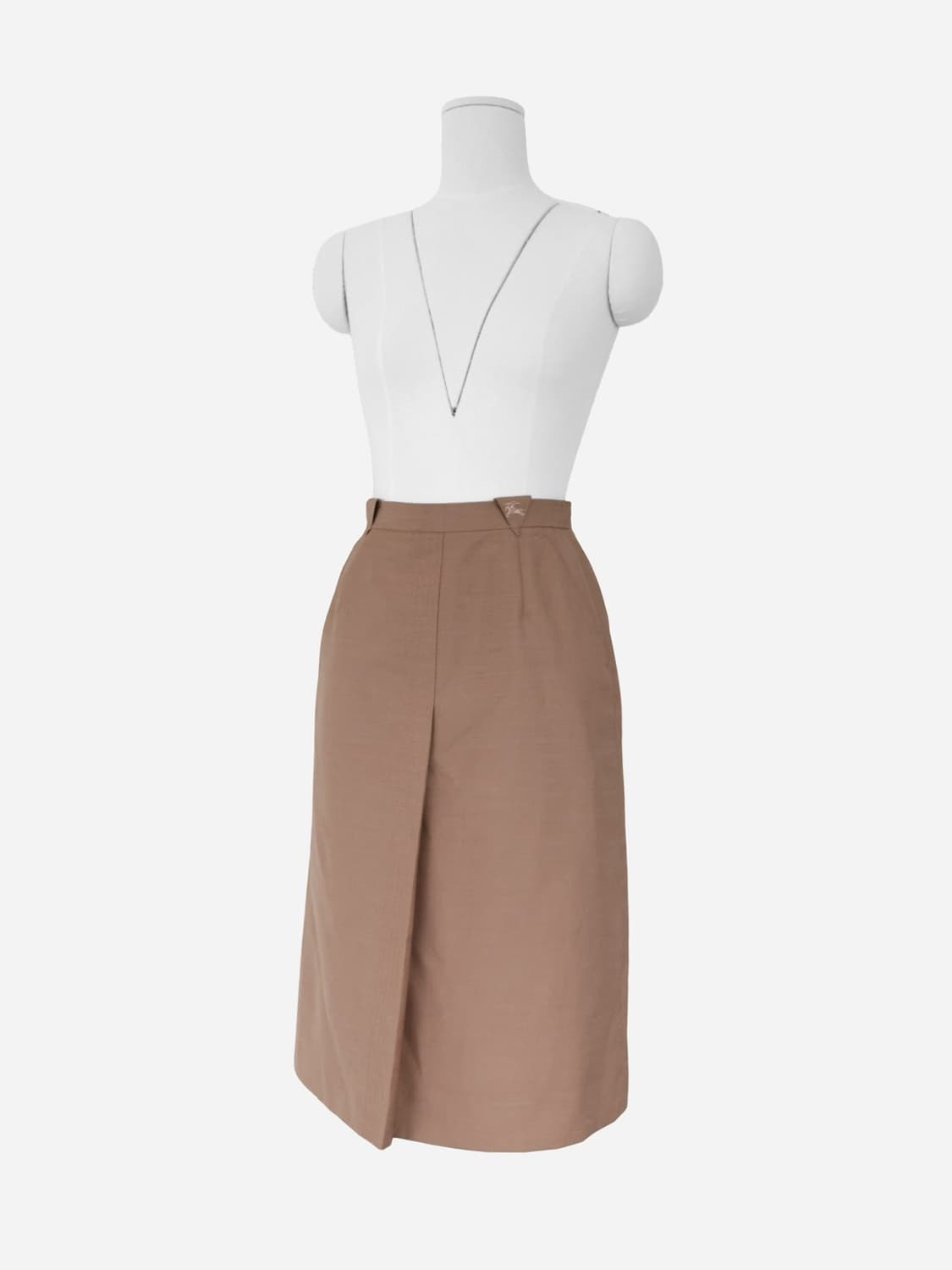 Burberrys Brown Linen Blend Skirt 상품이미지1
