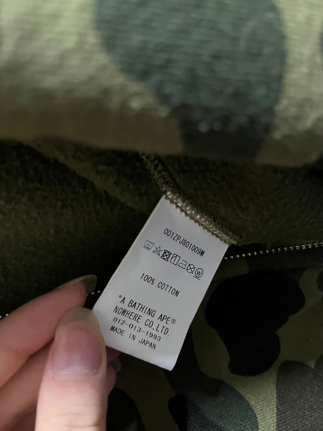 베이프 카모 샤크 후드 집업 M 상품이미지8