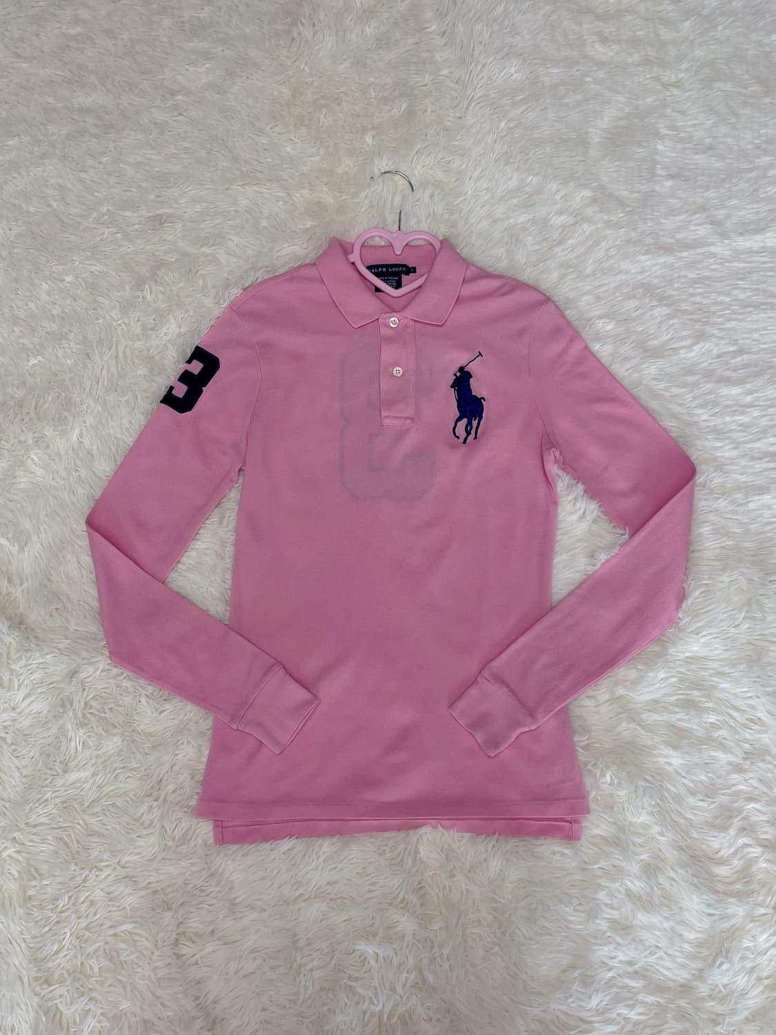 폴로 빅포니 핑크 롱슬리브 긴팔티 상품이미지1