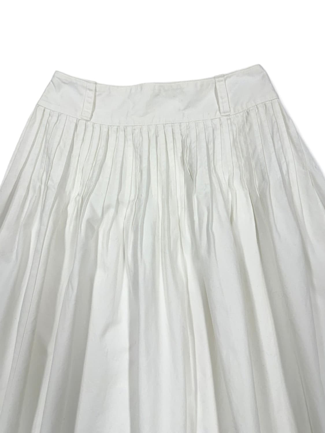 빈티지 이나바 요시에 화이트 플리츠 미디 스커트 상품이미지3