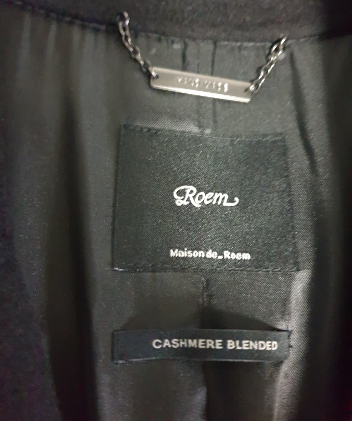 로엠 핸드메이드 캐시미어 블렌드 울 롱코트 블랙 (F) 상품이미지4
