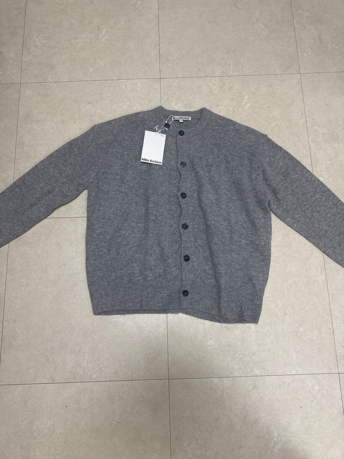 밀로 아카이브 가디건 멜란지 그레이m 상품이미지2