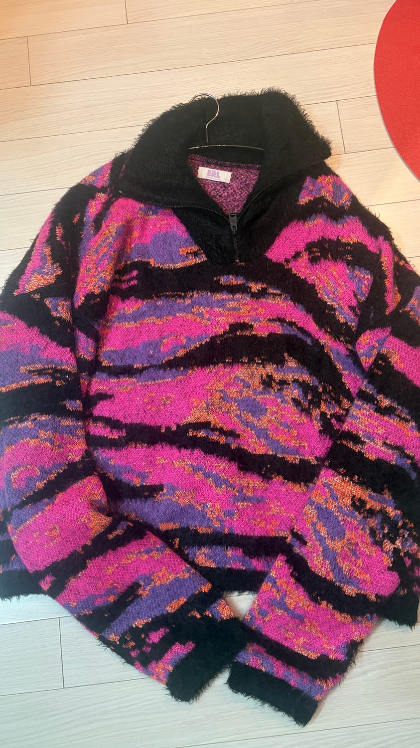 ERL 모헤어 집업 니트 L 사이즈 상품이미지1