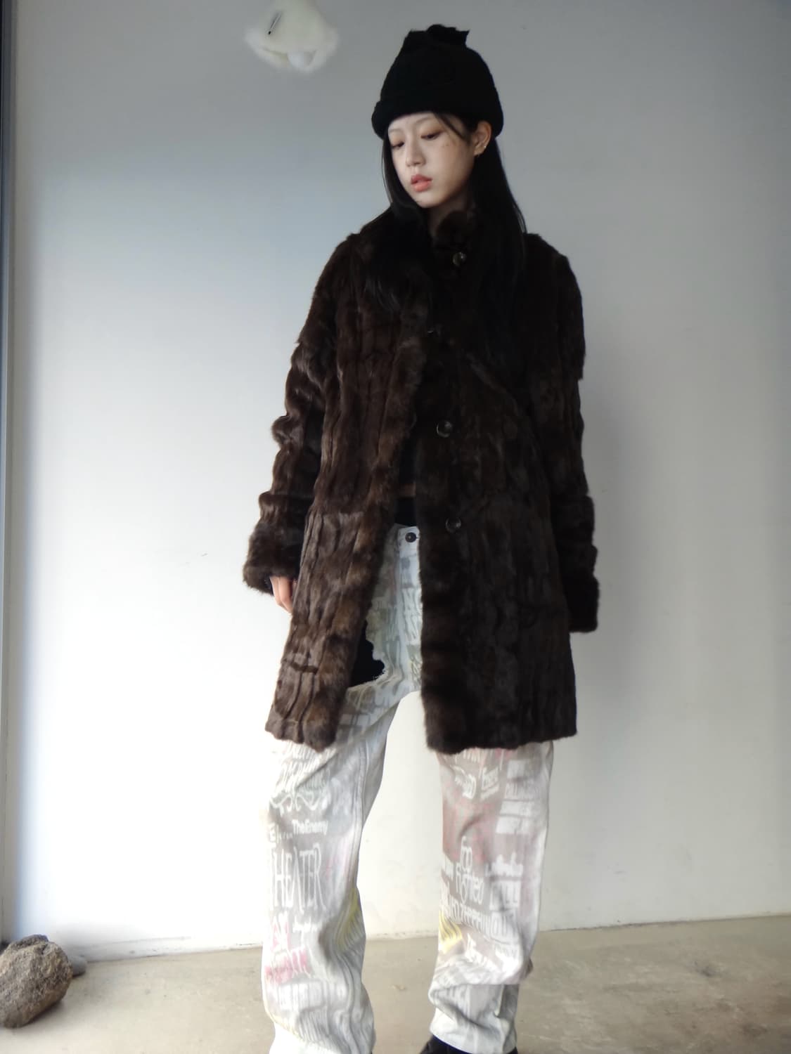 Earflap boucle beanie 상품이미지7