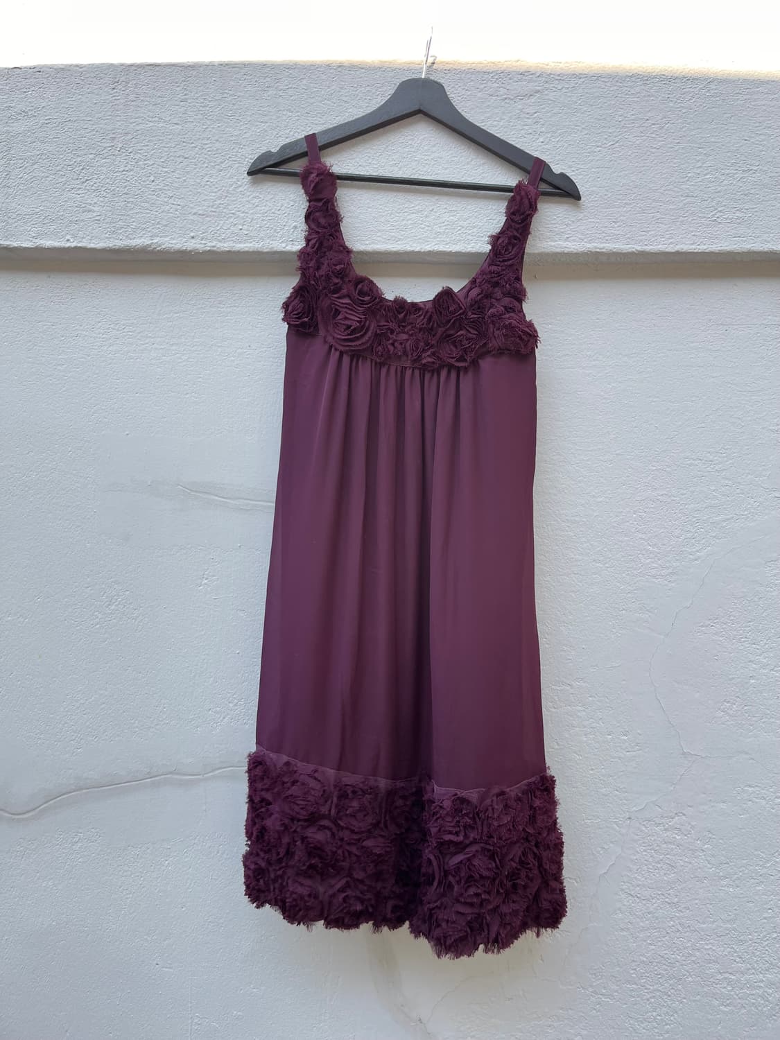 버건디 프릴 드레스 상품이미지1