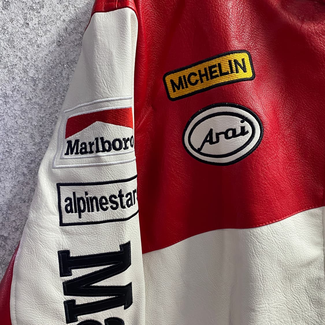 말보로 빅로고 레이싱 바이크 레더 자켓 B3697 상품이미지4