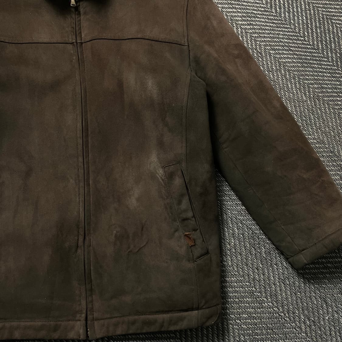 90s 마루 브라운 스웨이드 퍼 무스탕y 4961 상품이미지2