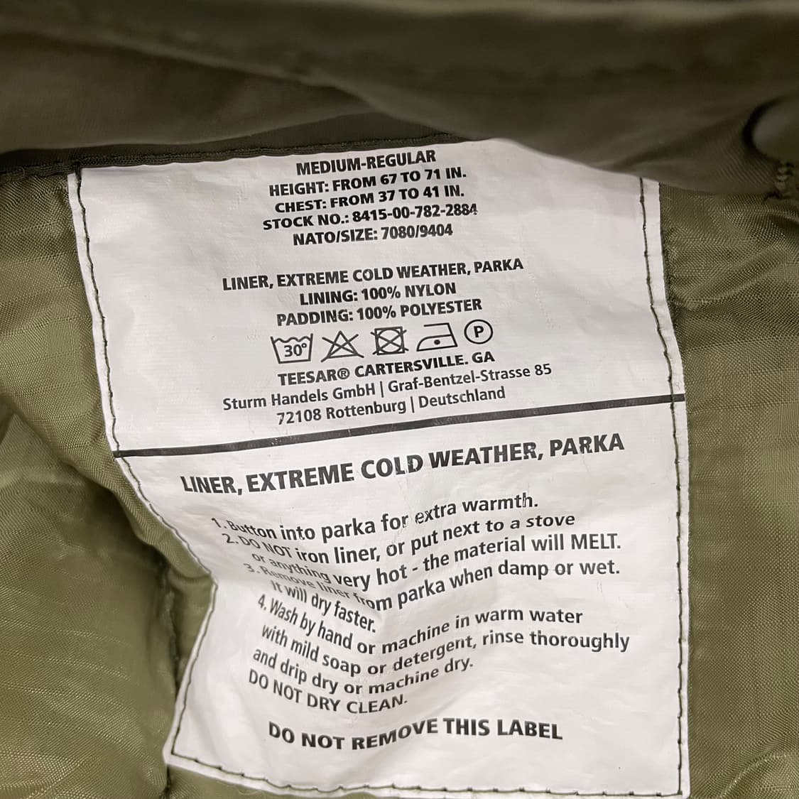 TEESAR M65 피쉬테일 개파카 상품이미지3