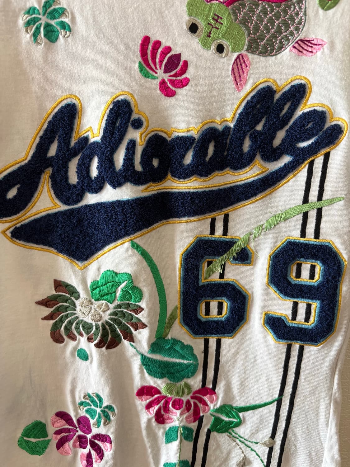 03FW 크리스찬 디올 존 갈리아노 Adiorable 69 자수 티셔츠 상품이미지4