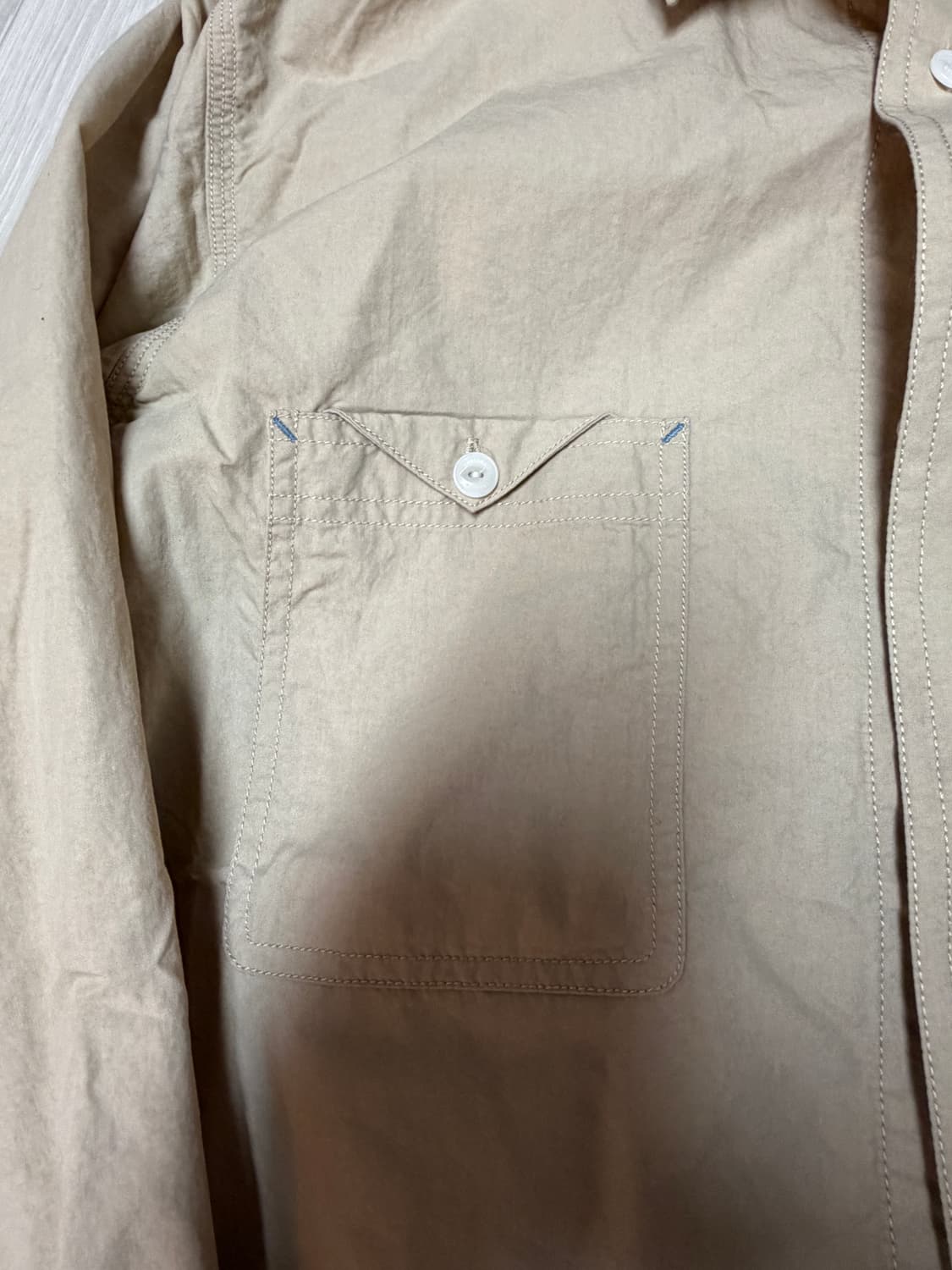 트레통 셔츠 베이지 새제품 상품이미지3