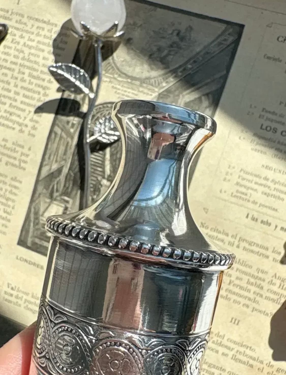 빈티지 실버플레이트 화병 상품이미지3