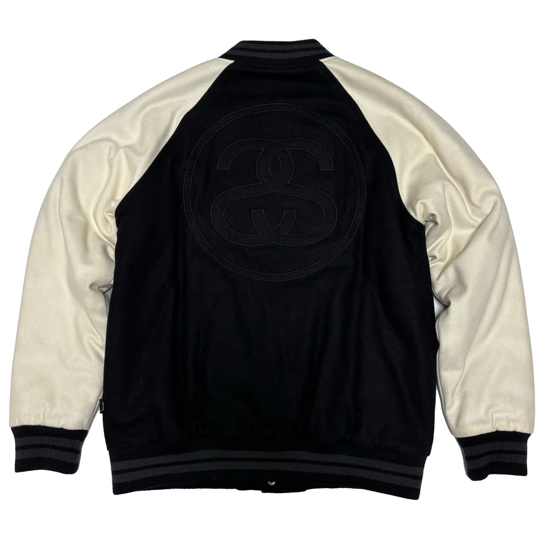 스투시 빅 로고 울 바시티 자켓 블랙/화이트 상품이미지1