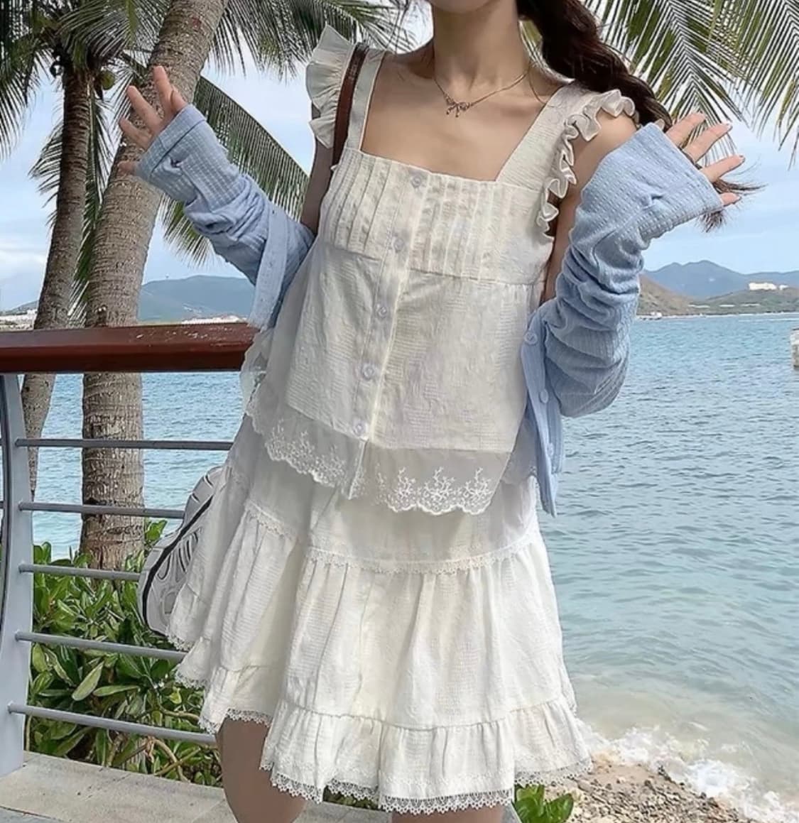 레이스 밴딩 스커트 상품이미지5