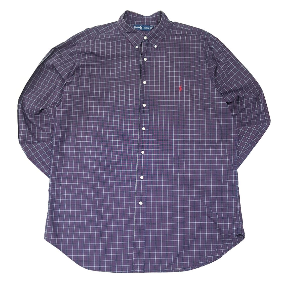 CL605 XLT 폴로 90s 마이크로체크 레드포니 네이비 셔츠 남방 상품이미지1