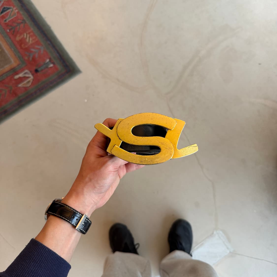 생로랑 골드 버클 벨트 상품이미지1