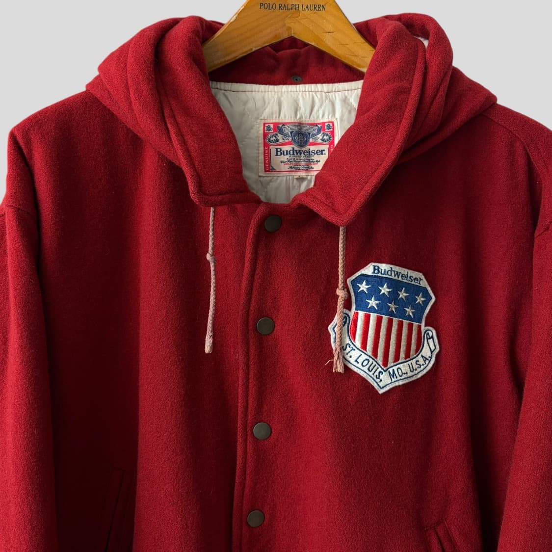 (L)빈티지 버드와이저 울 바시티 자켓 상품이미지2