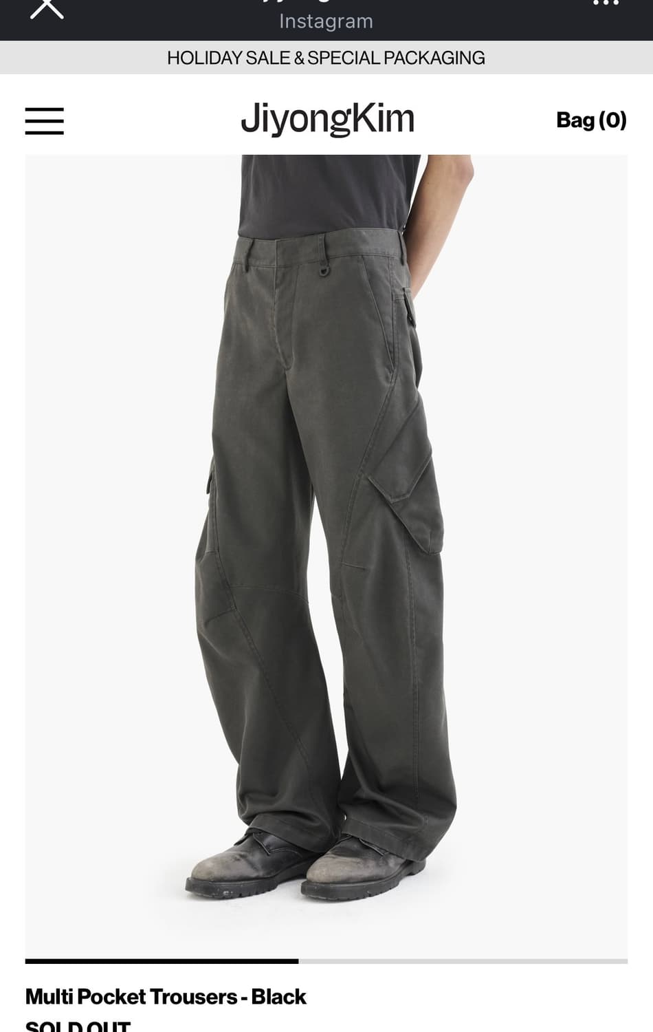 지용킴 x 코오롱 카고 팬츠 상품이미지1
