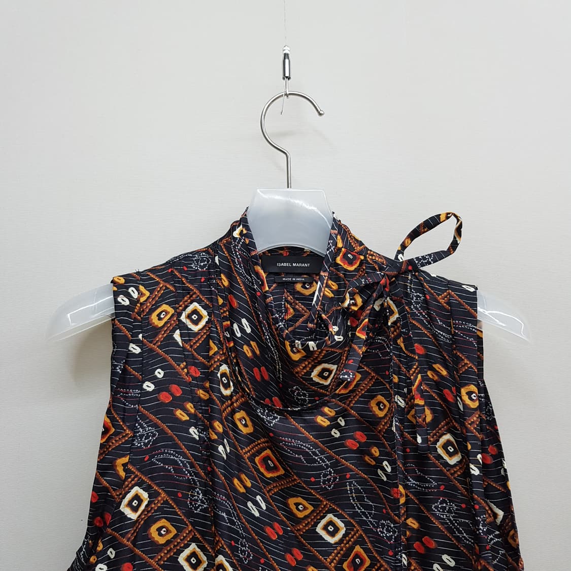 이자벨마랑 실크 패턴 슬리브리스 드레이프 원피스 38사이즈 상품이미지2