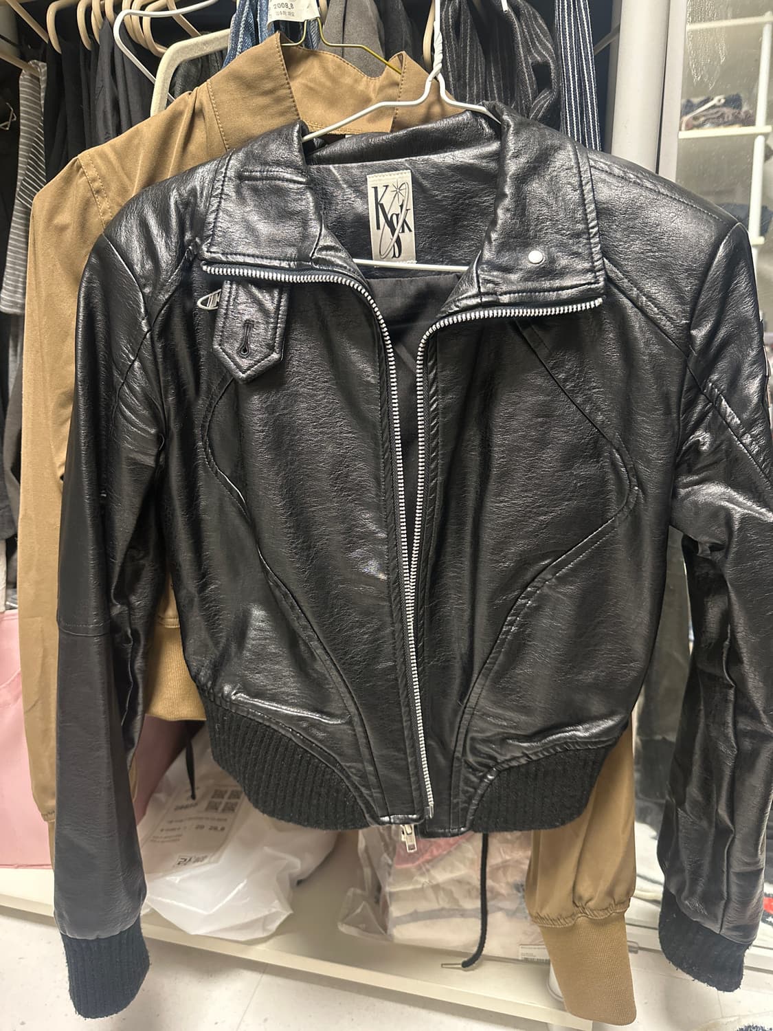 카시코 레더 바이커 재킷 상품이미지3