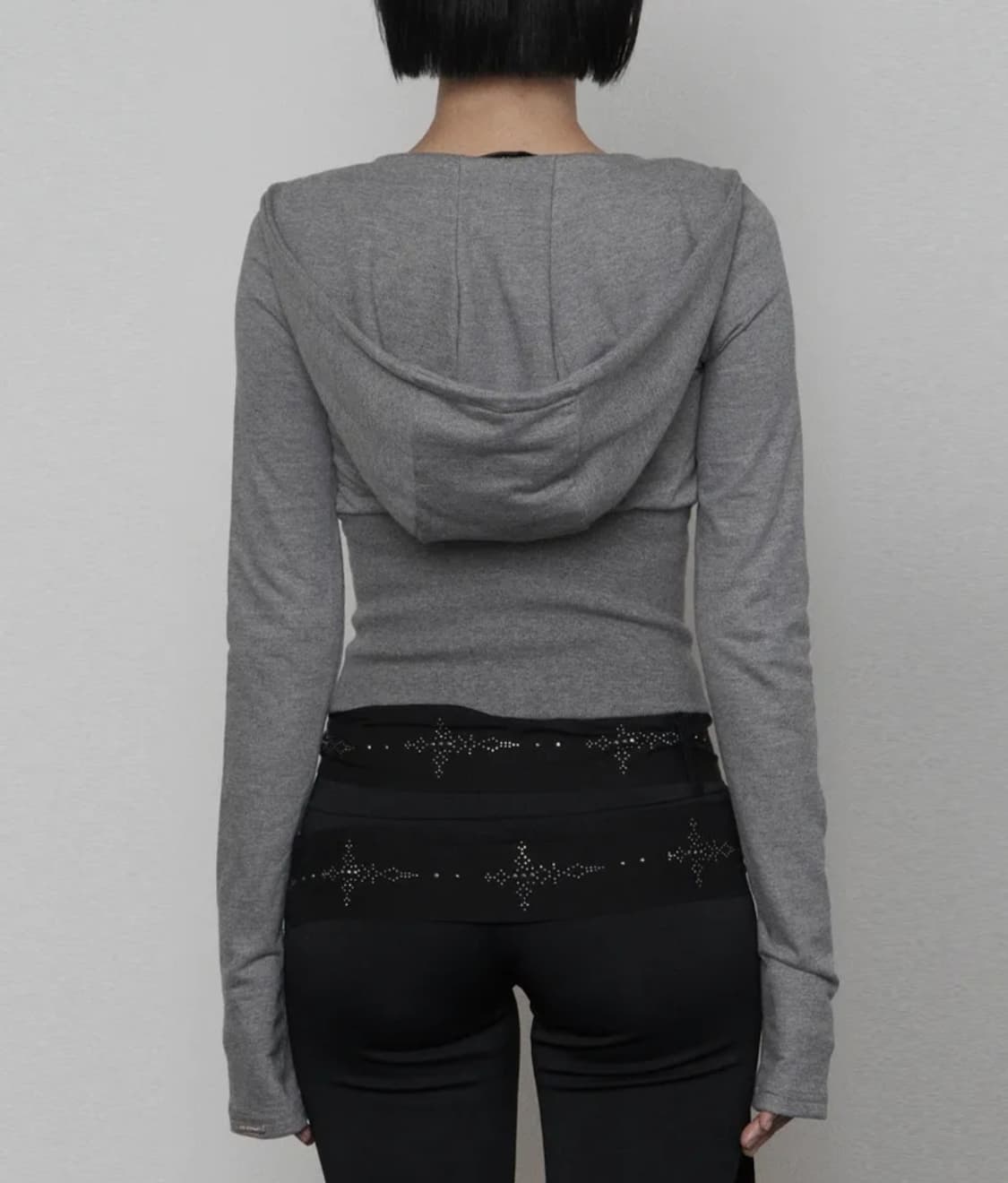 에트오소메 브이넥 코르셋 후드집업 상품이미지3