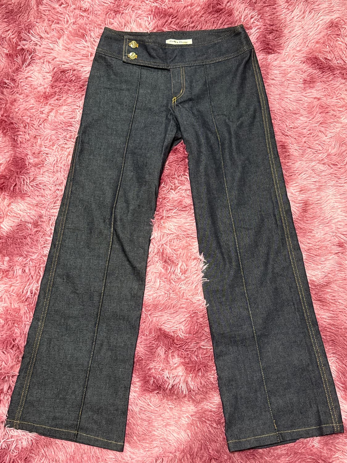 y2k 로우라이즈 스트레이트 진청 상품이미지1