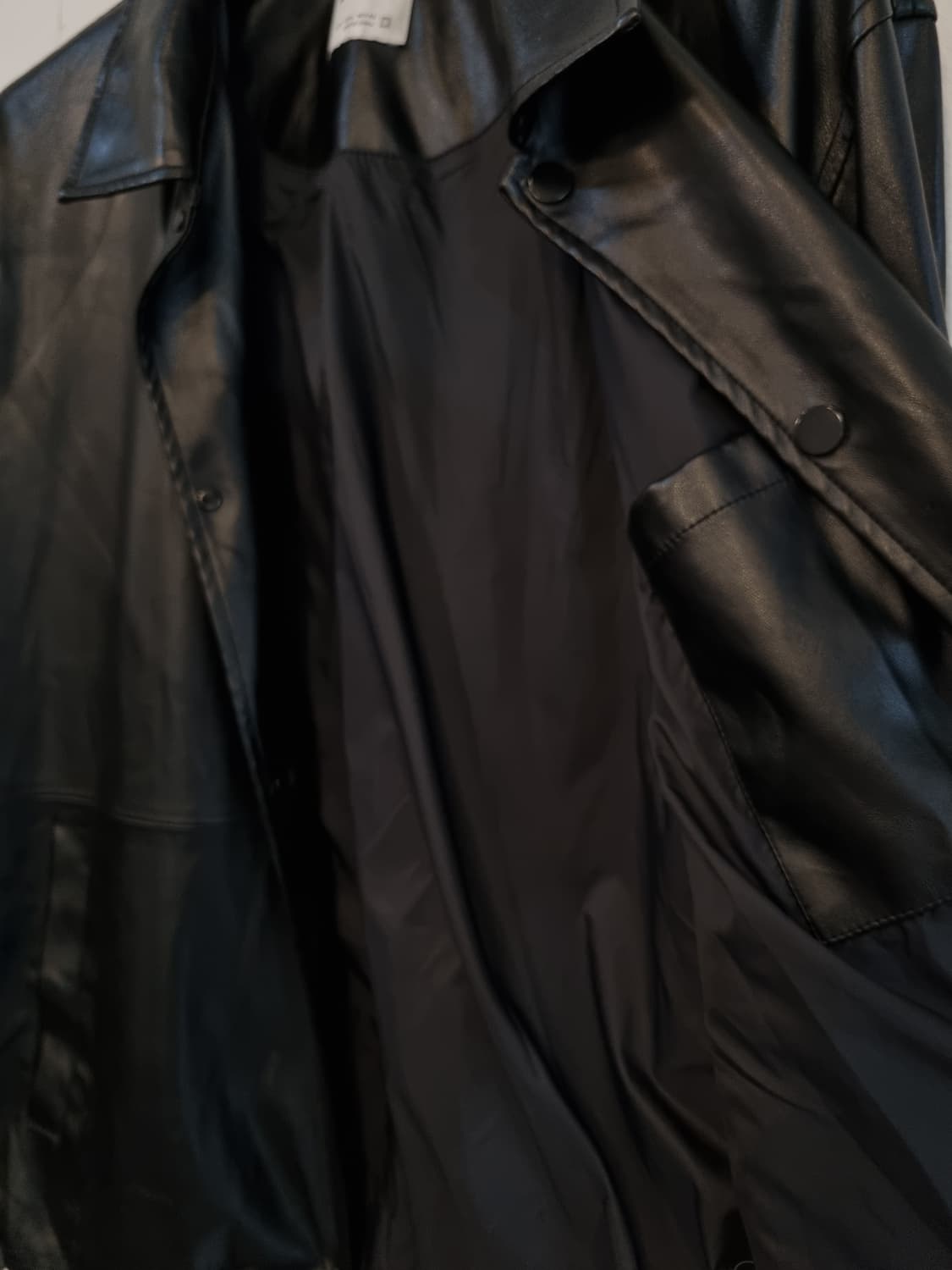ZARA 남성 블랙 가죽 자켓 L 실측 105 상품이미지6