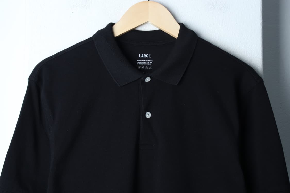 (L-XL) 지오다노 반팔 카라 티셔츠 블랙 무지 기본-H32829 상품이미지3