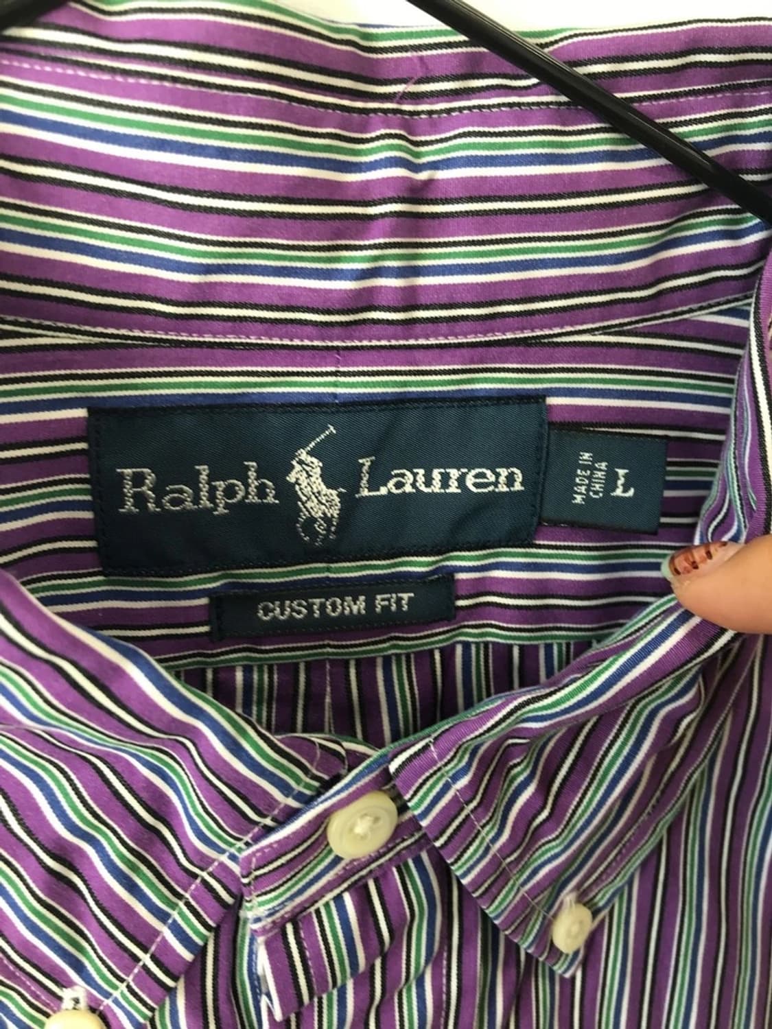 Polo Ralph Lauren Purple Stripe BD Shirt 상품이미지6
