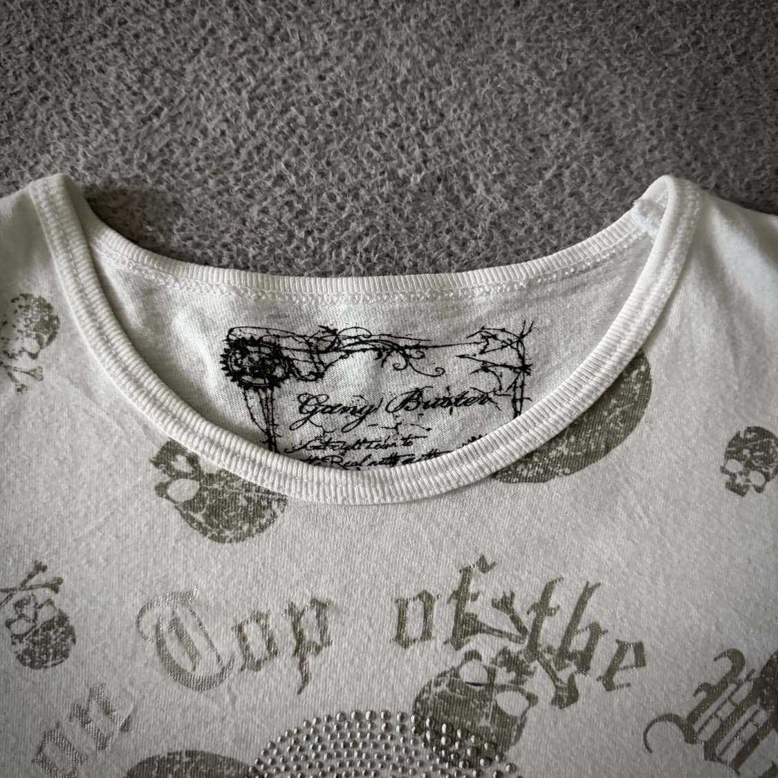 Skull print vintage t shirt 상품이미지3