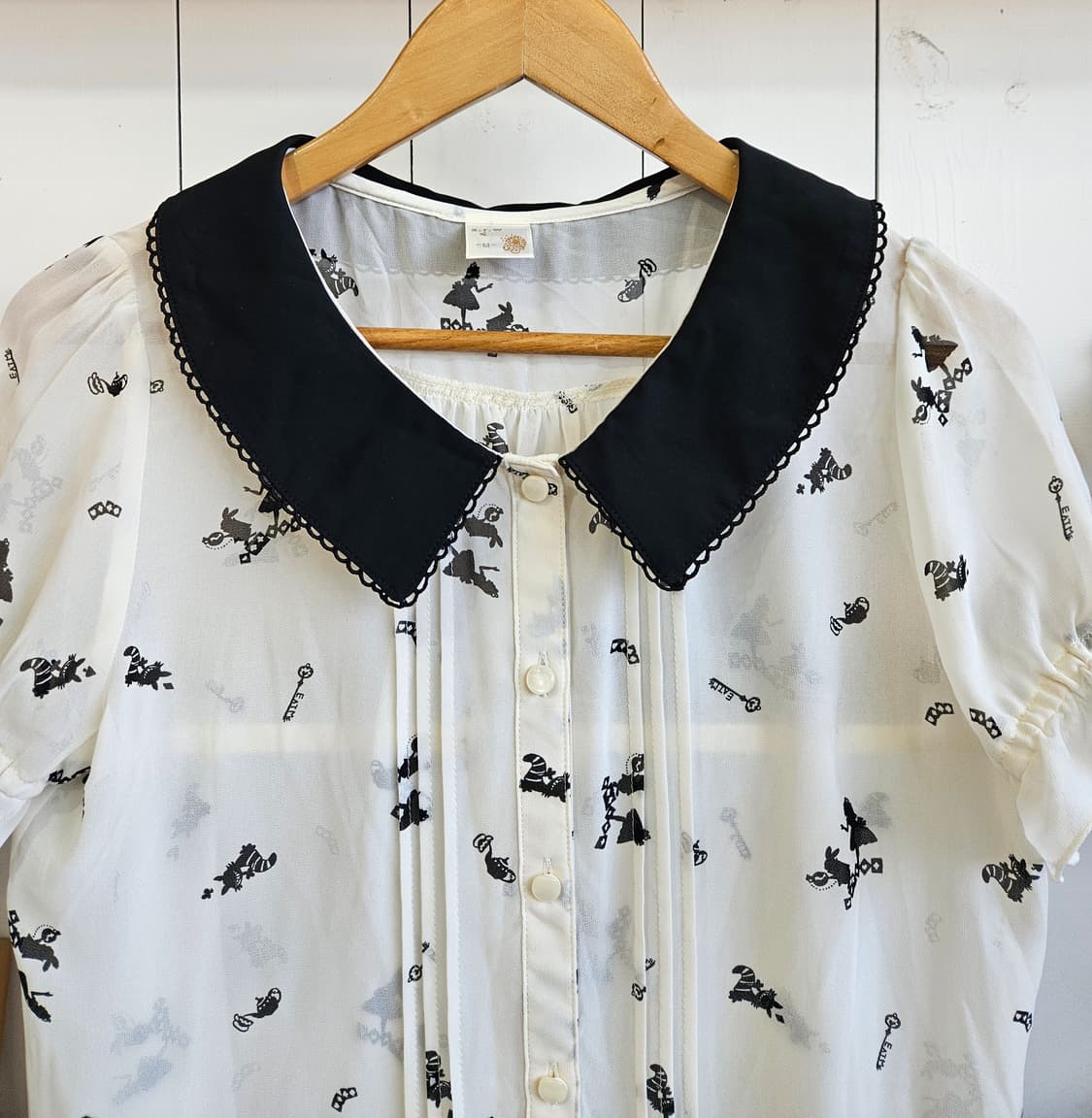 (ARROW) 앨리스 프린팅 빅카라 쉬폰 블라우스 상품이미지3