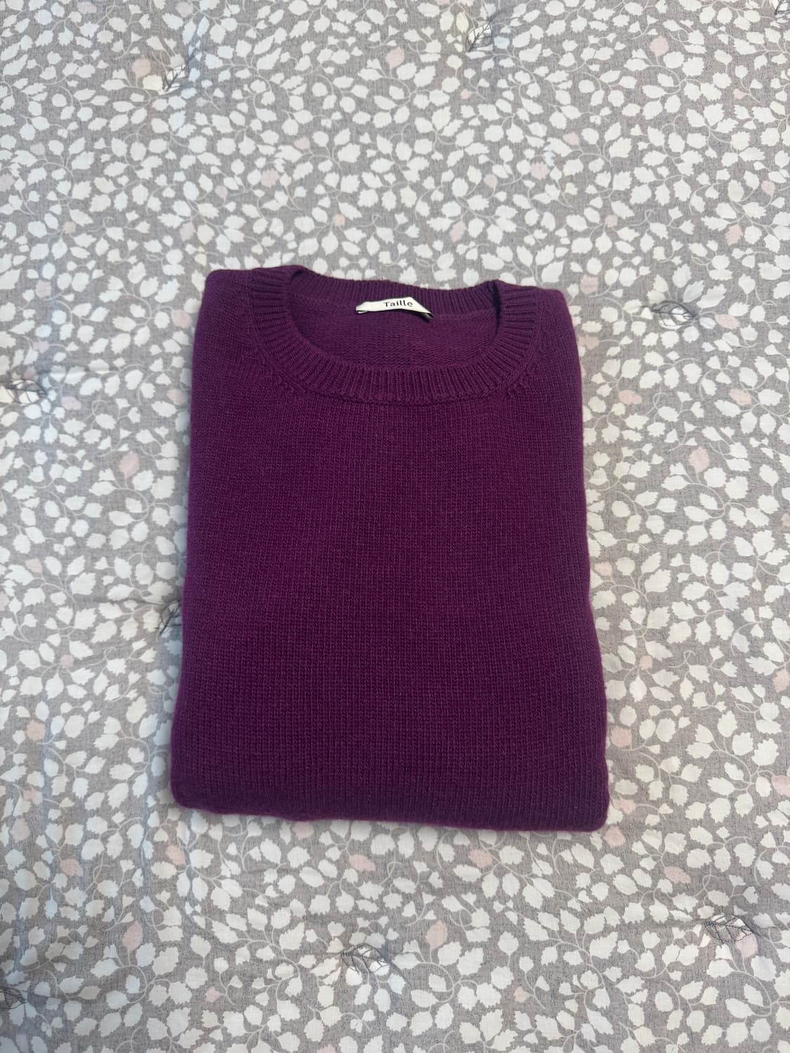 타일레 캐시미어 라운넥 니트 2사이즈 블랙,바이올렛 판매 상품이미지5