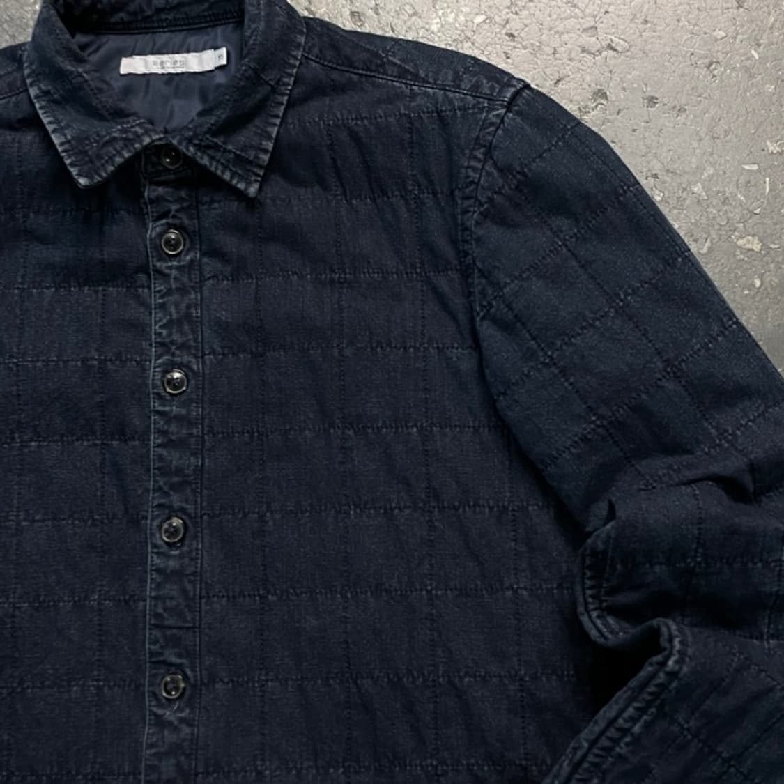 95 시리즈 가먼트 퀄팅 데님셔츠 상품이미지2