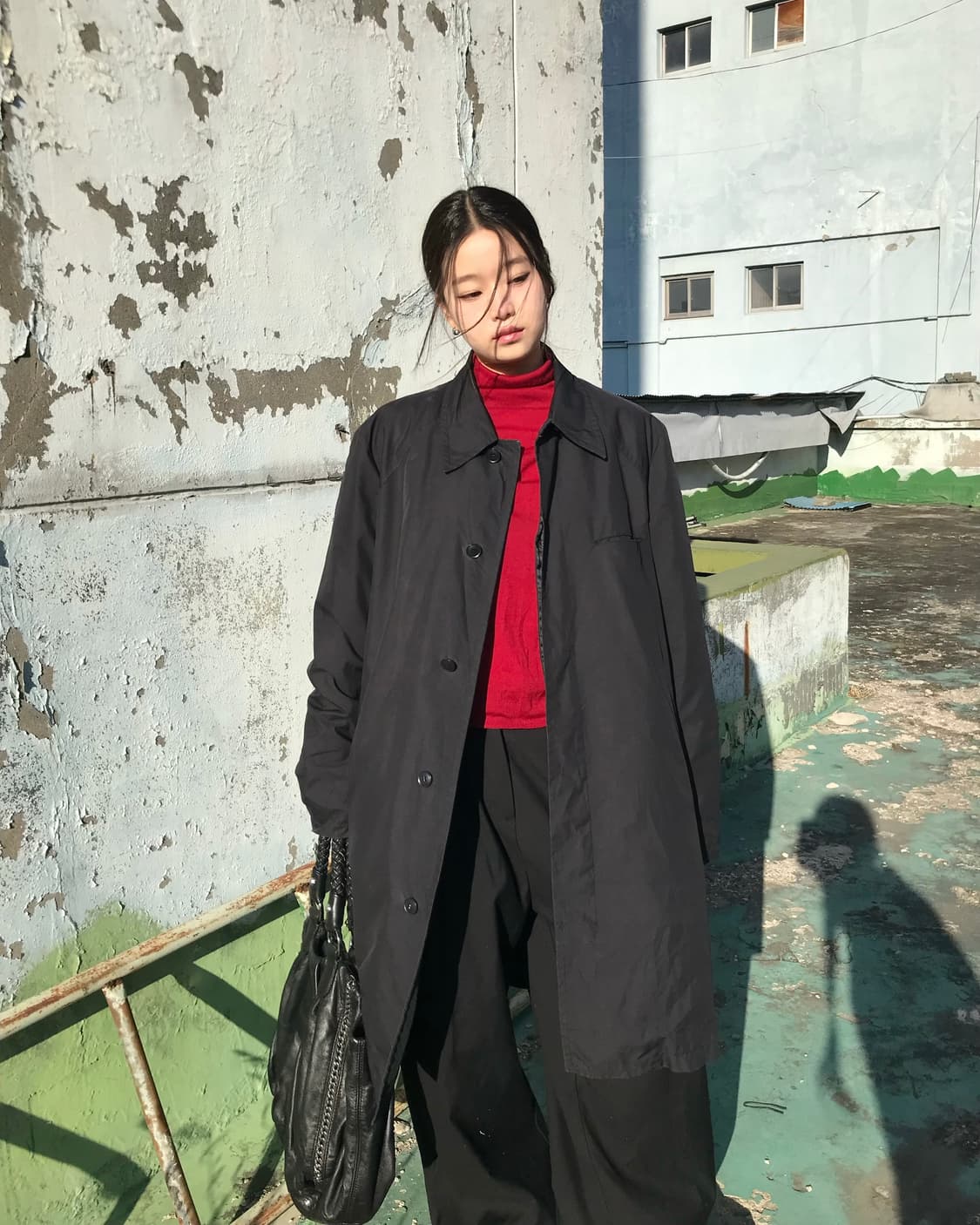 미니멀 블랙 코트 상품이미지1