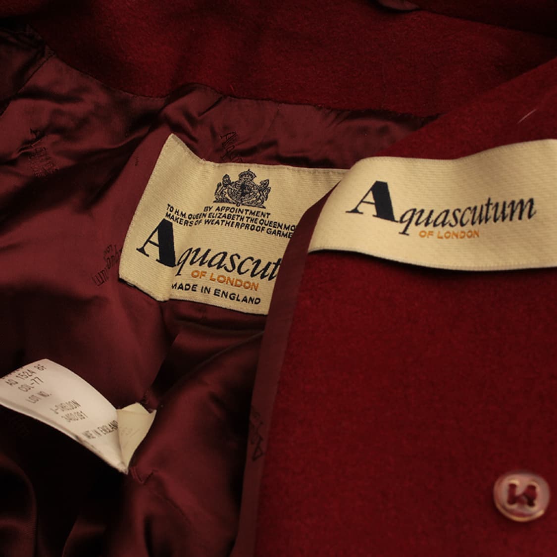 아쿠아스큐텀 버건디 울 롱 코트 (66~77) 상품이미지3