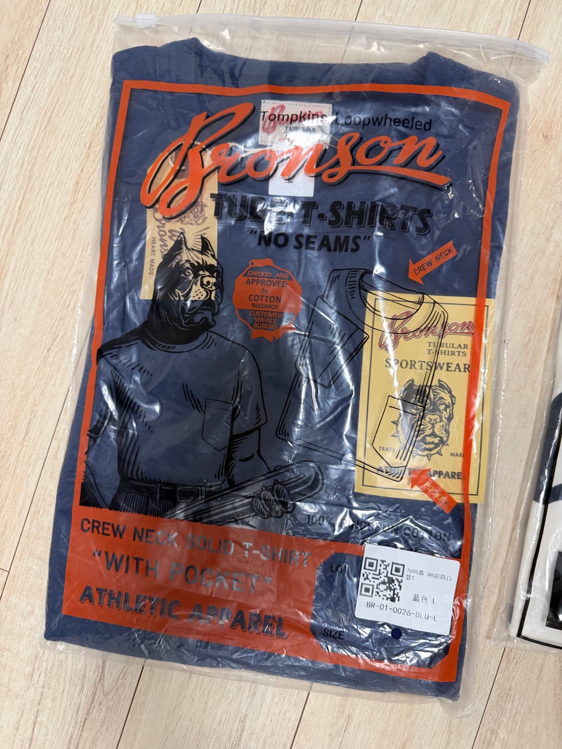 브론슨 포켓 티셔츠 네이비 새제품 L 사이즈 상품이미지3