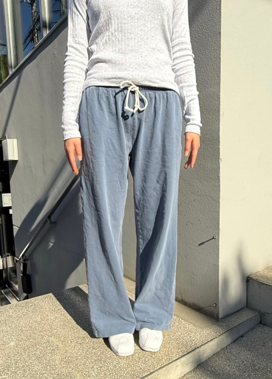 브랜디멜빌 아나스티아 코튼 스웻팬츠 블루 상품이미지1