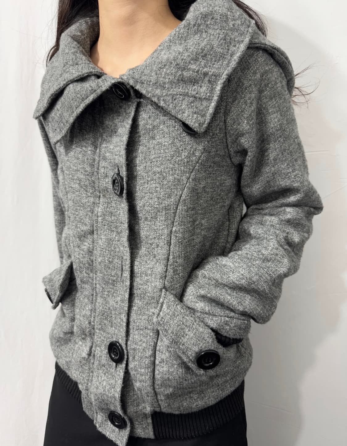 버튼 디자인 자켓 상품이미지1